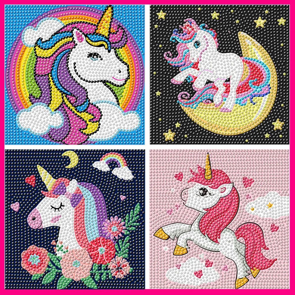 5D Diamond Rainbow Horse Cartoon Unicorn Children's Handmade