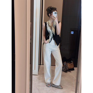 微阔牛仔裤 RUBBIT早秋新品 经典 简约百搭窄版 女 高腰显瘦直筒长裤