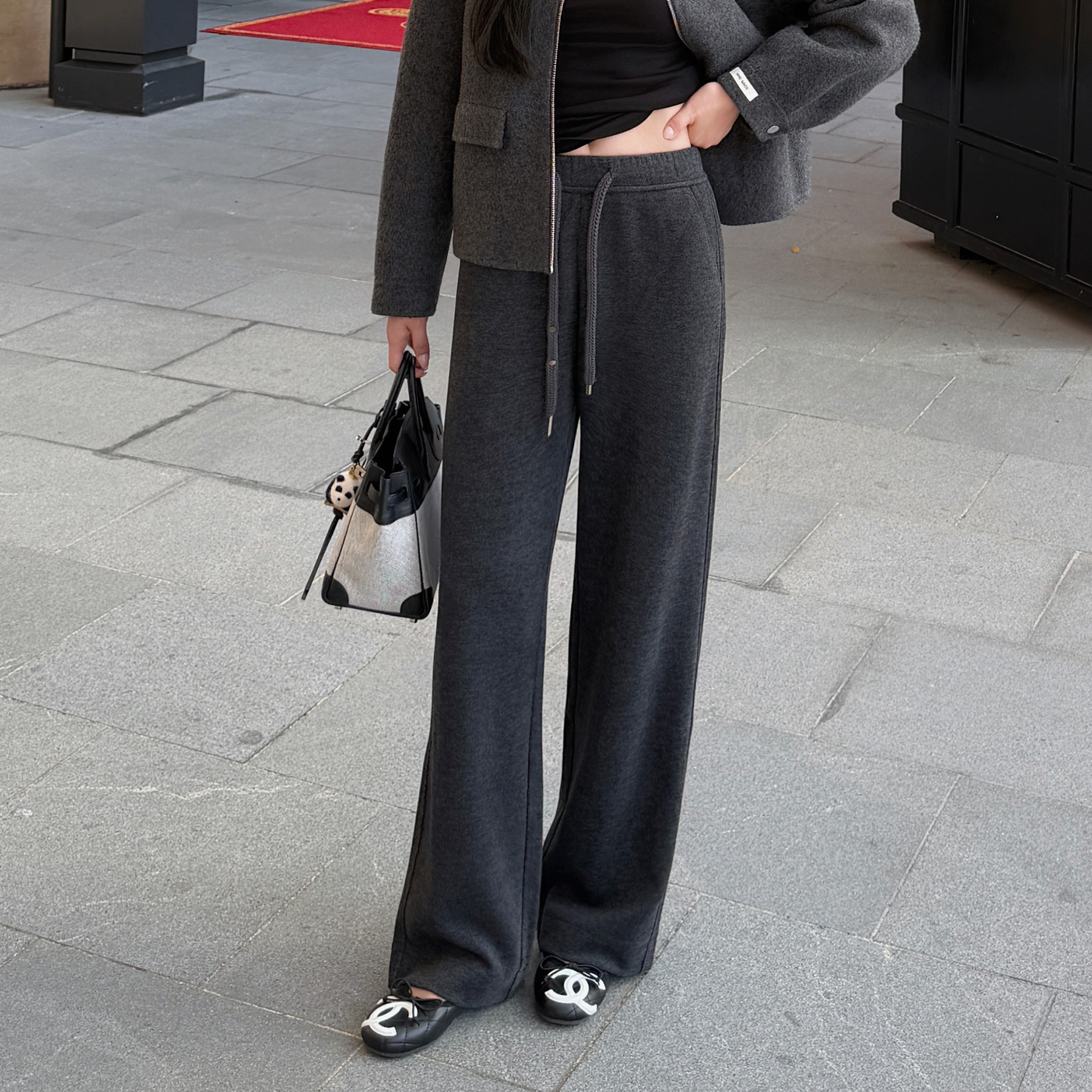 软糯易打理显瘦垂感直筒休闲裤