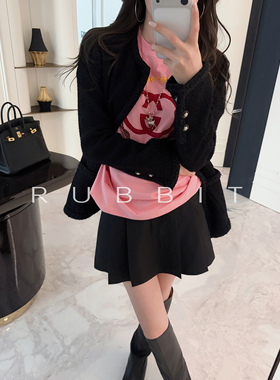 RUBBIT早春新品 气质经典小香外套 高阶重工编织麻花休闲上衣女