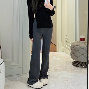 显瘦百搭收腹运动休闲长裤 RUBBIT闭眼入 大长腿微喇磨毛提臀裤