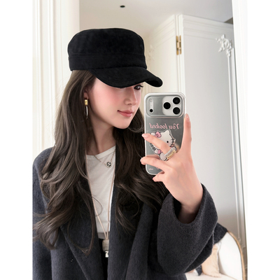 RUBBIT 美式复古博主风 马术平顶帽 拍照超好看