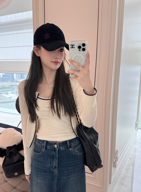 RUBBIT 简约 显瘦正肩收腰显瘦吊带+小开衫两件套 套装上衣