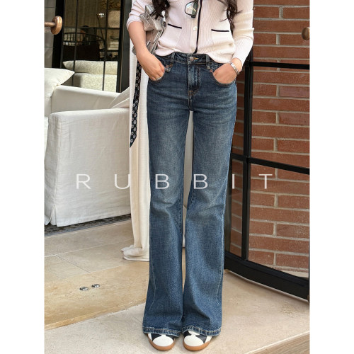 腿精养成密码窄版阔腿牛仔裤