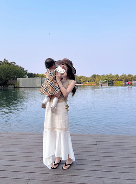 RUBBIT买手店合作款 小众不撞衫 针织背心+高腰拼接中长款半身裙