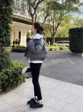 RUBBIT显瘦衣橱 高腰收腹磨毛牛仔裤 微弹修身筷子腿铅笔小脚裤女