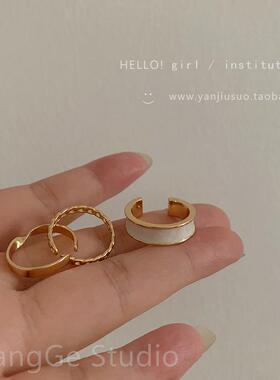 ChangGe Studio 日系轻奢三件套戒指女ins潮网红小众设计时尚个性