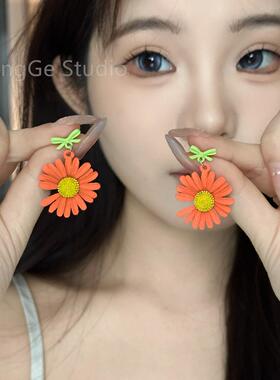 ChangGe Studio 小清新雏菊耳环女气质超仙韩国耳饰2025年新款潮