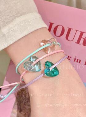 ChangGe Studio 夏日甜心 甜美彩色爱心手绳多巴胺闺蜜手链女高颜