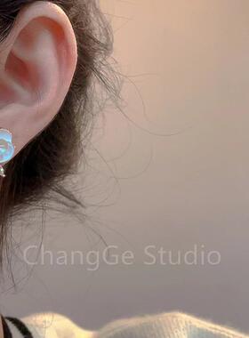 ChangGe Studio 925日韩新款甜美气质花朵耳钉女ins潮温柔百搭设