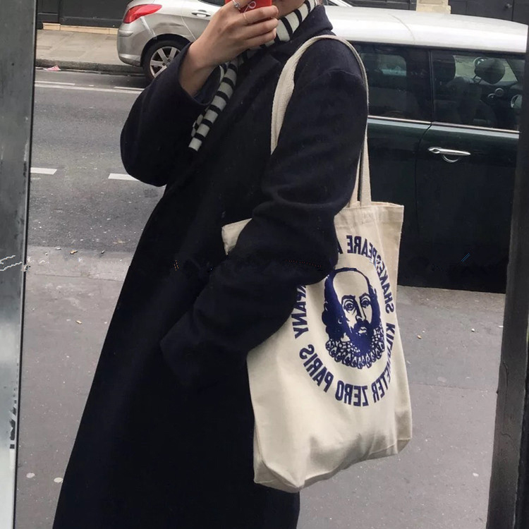 手提袋帆布包女单肩韩版简约学生慵懒风原宿ulzzang大容量购物袋|ruв категории Сумки, Г - жа сумки - от Buy2taobao.com для оказания профессиональной услуги покупки агента Taobao