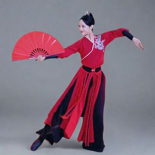 雪龙吟舞蹈演出服成人一整套女侠汉服扇子舞打鼓服装古典舞表演服