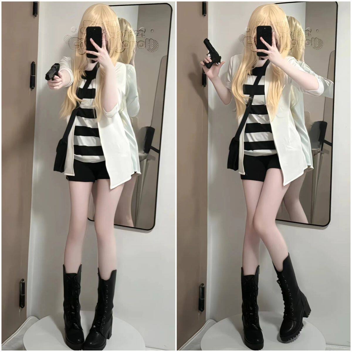 动漫杀戮天使瑞吉儿同款cos服瑞吉尔.加德纳瑞依cosplay假发套装