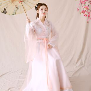 2024古装衣服女汉服超仙古典舞蹈演出服春仙气学生古风明制仙女裙