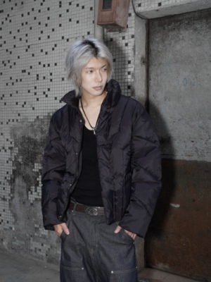 美式街头立领保暖加厚棉衣外套男