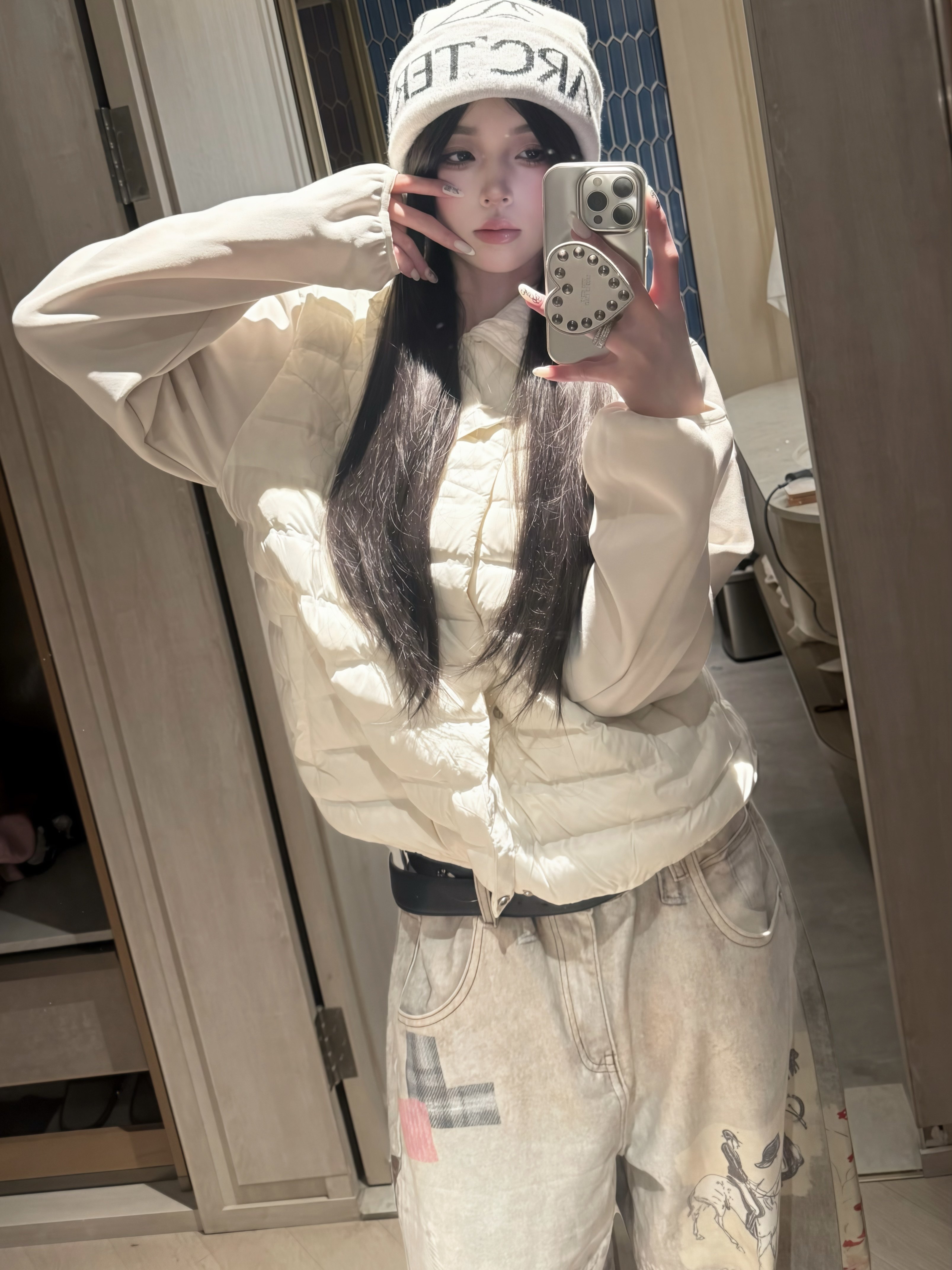 轻薄排骨羽绒服男女韩系拼接卫衣