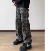 美式 KXS500 FYXG 做旧中腰拉链直筒阔腿工装 裤