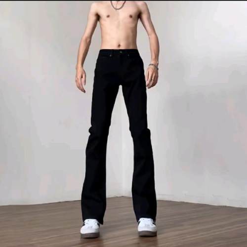极简风美式纯色牛仔裤休闲复古潮流 FGG-K24002
