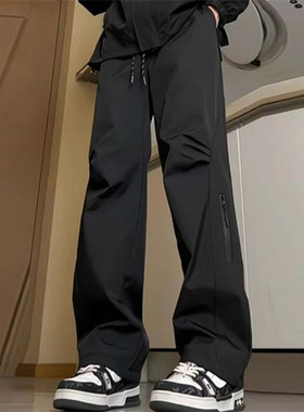 防水冲锋裤春夏季美式机能vibe户外宽松休闲登山直筒潮流
