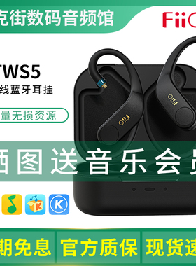 FiiO/飞傲 UTWS5真无线蓝牙耳挂运动通话耳放耳机升级线MMCX/0.78