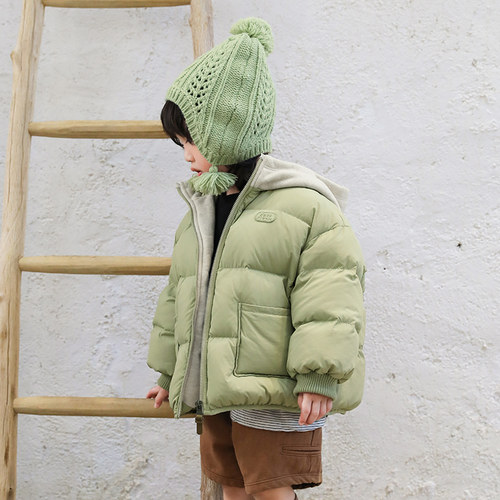 Hey on Wye男童羽绒服短款2024冬季新款中小童装宝宝羽绒服90绒