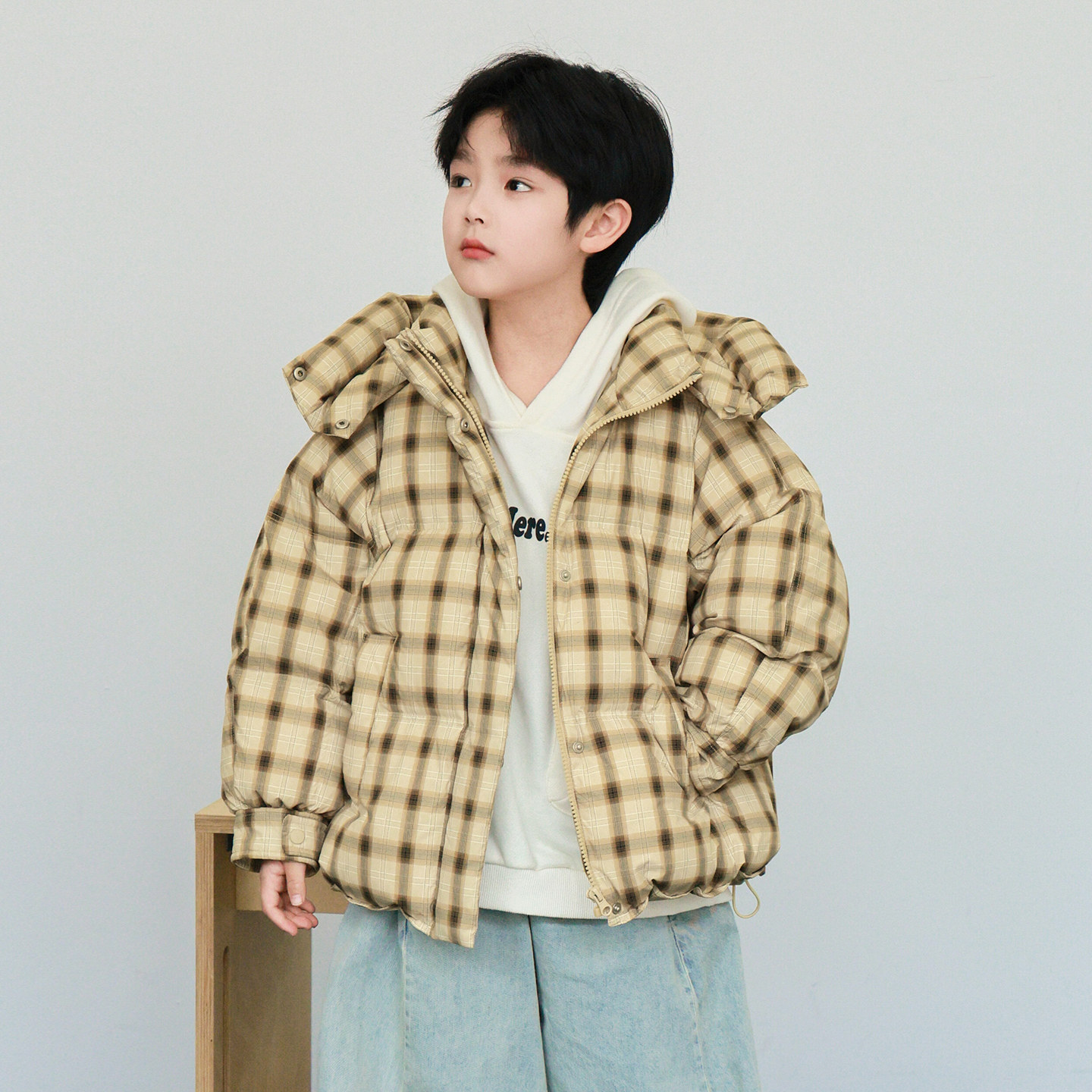 男童羽绒服加厚2026冬季新款90绒儿童装羽绒服女中大童装外套5166