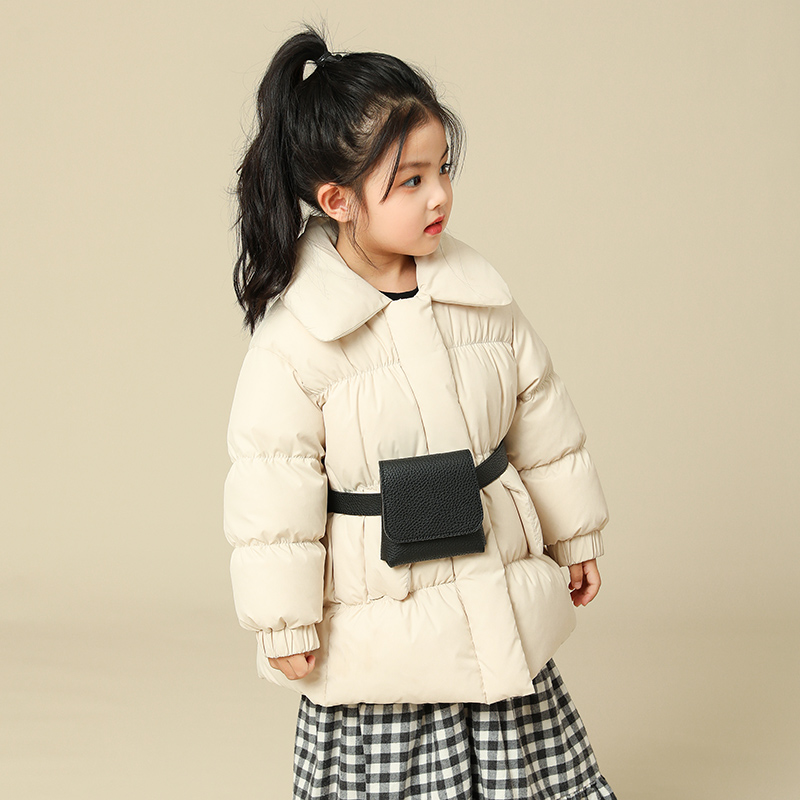 中长款女童中小童羽绒服翻领