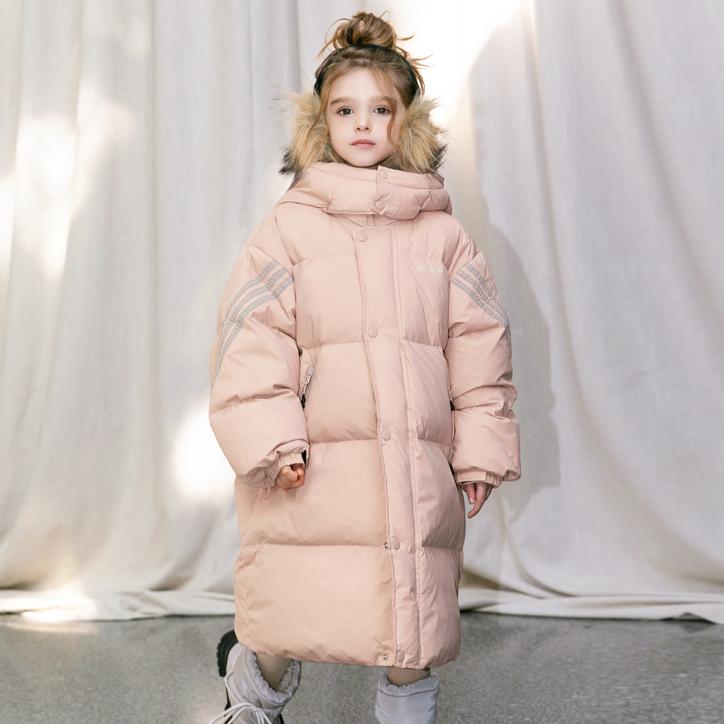 女童羽绒服中长款亲子装2025新款儿童羽绒服男童加厚中大童装4882