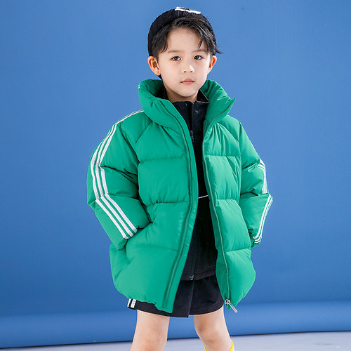 加厚男童无帽羽绒服90绒