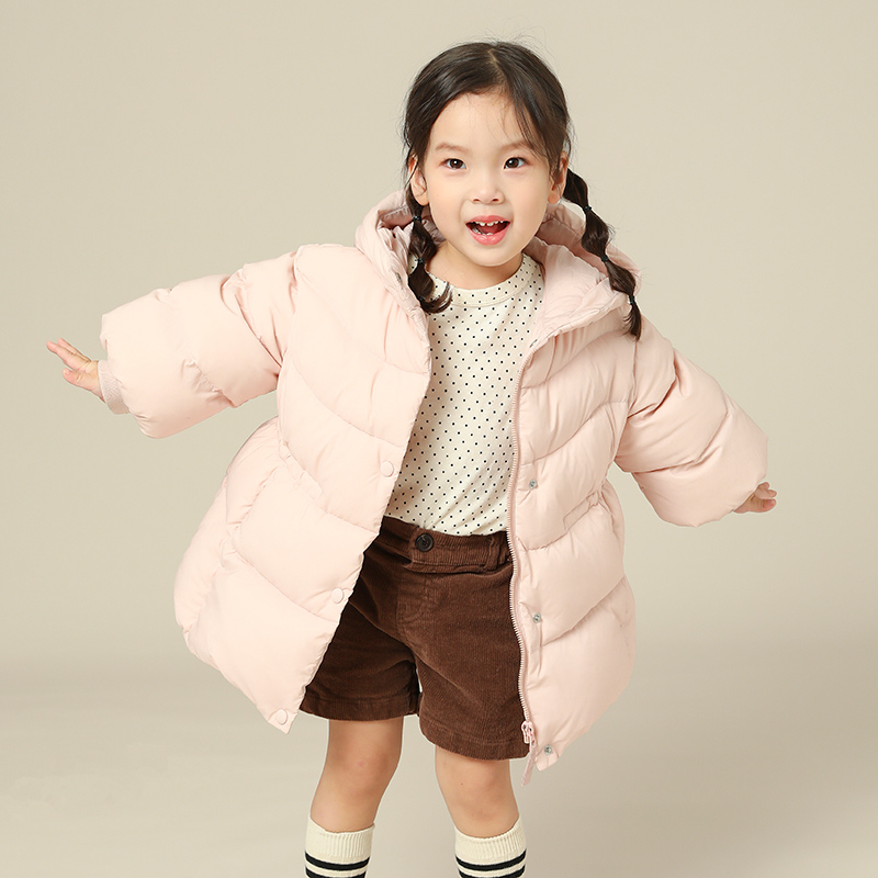 女童羽绒服中长款加厚23冬季新款宝宝羽绒服小童1-3-6-8岁
