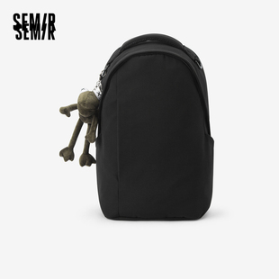 森马双肩包男2024新款 小众蛋壳背包大容量电脑包情侣书包 潮流个性