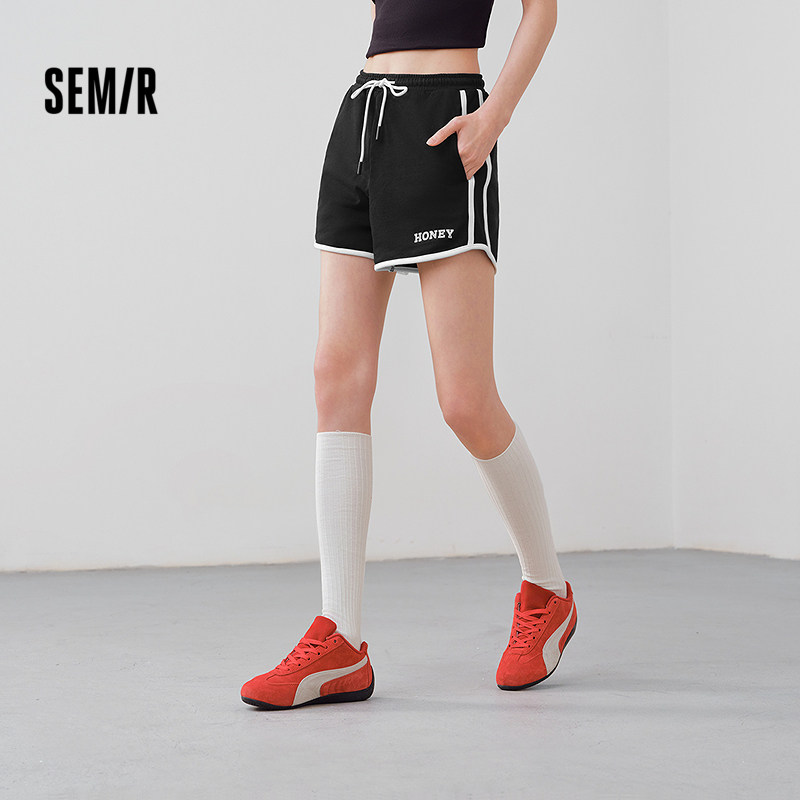 森马休闲裤女撞色运动风时尚夏季2025新款显瘦宽松字母A字短裤潮,户外/登山/野营/旅行用品,户外休闲裤,淘宝优惠券,粉丝福利购,淘宝优惠卷