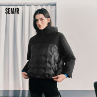 The same style in the mall: Semir women's winter patchwork three-proof 90 down slim and loose 2025 new style top thumbnail 5
