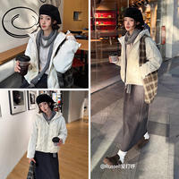 The same style in the mall: Semir women's winter patchwork three-proof 90 down slim and loose 2025 new style top thumbnail 8