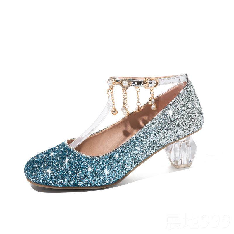 高档春季女鞋童高跟鞋小女孩粉色水晶鞋走秀演出亮片表童儿子童公,童鞋/婴儿鞋/亲子鞋,水晶/水钻鞋,淘宝优惠券,粉丝福利购,淘宝优惠卷