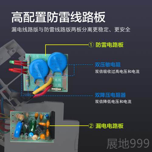 高档广东电南洋电漏保护器家总开关防雷浪器涌电热水用器断路器22