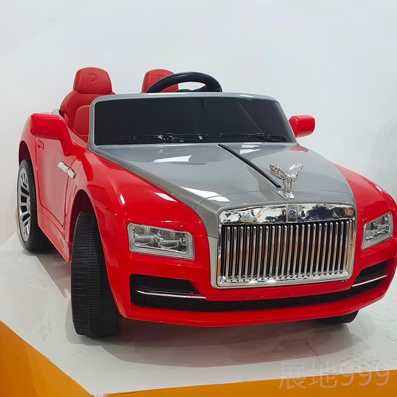 高档斯莱斯童电动汽车真四轮双拼色男女宝遥儿仿控劳玩具车四驱可