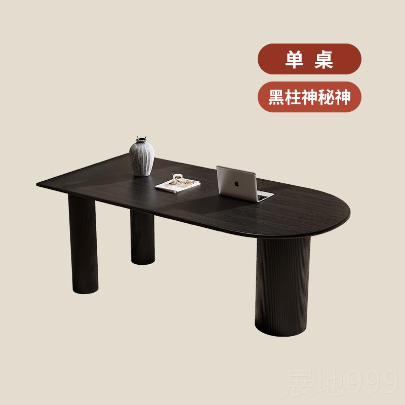 高档板岩餐小户型家用轻奢简高级感饭桌法式奶油风复古桌餐桌椅现