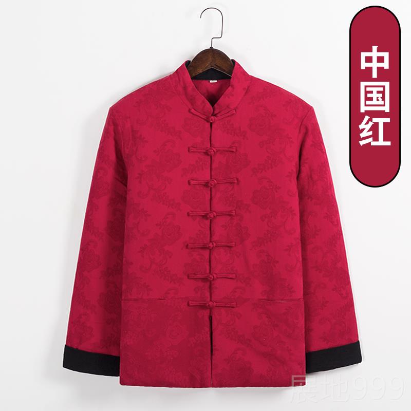 高档胖子专属大码季丝唐棉加厚加肥可水洗棉袄装男棉冬衣休闲棉夹