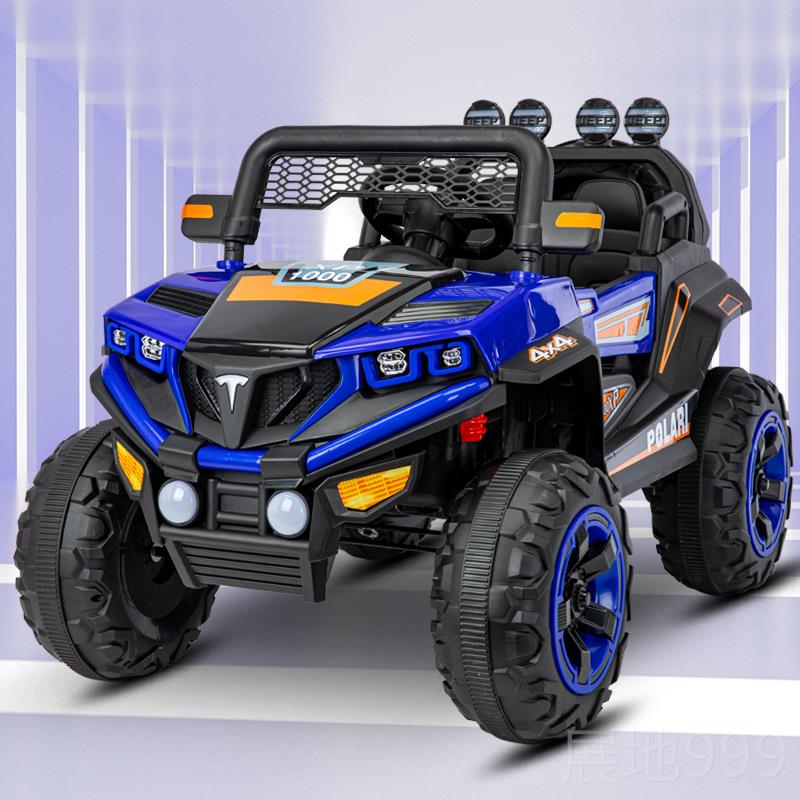 高档儿车童电动汽车四轮驱越野宝宝可坐骑电电瓶车男女小孩动充玩