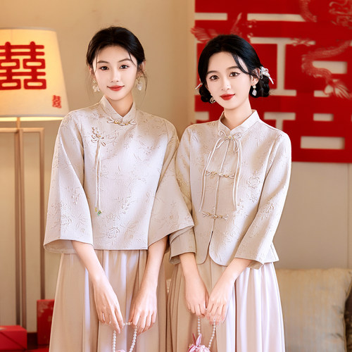 中式伴娘服女2026新款夏季