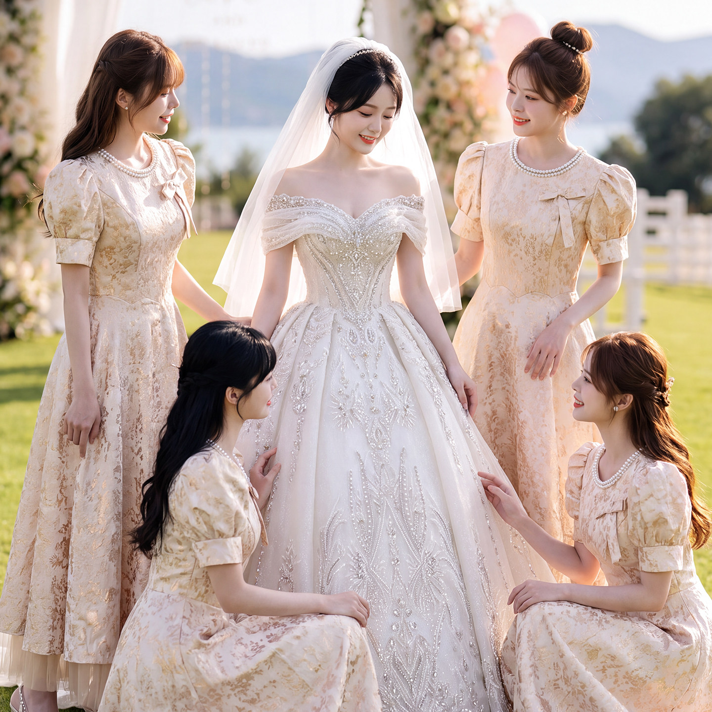 伴娘服平时可穿公主裙礼服订婚裙图片