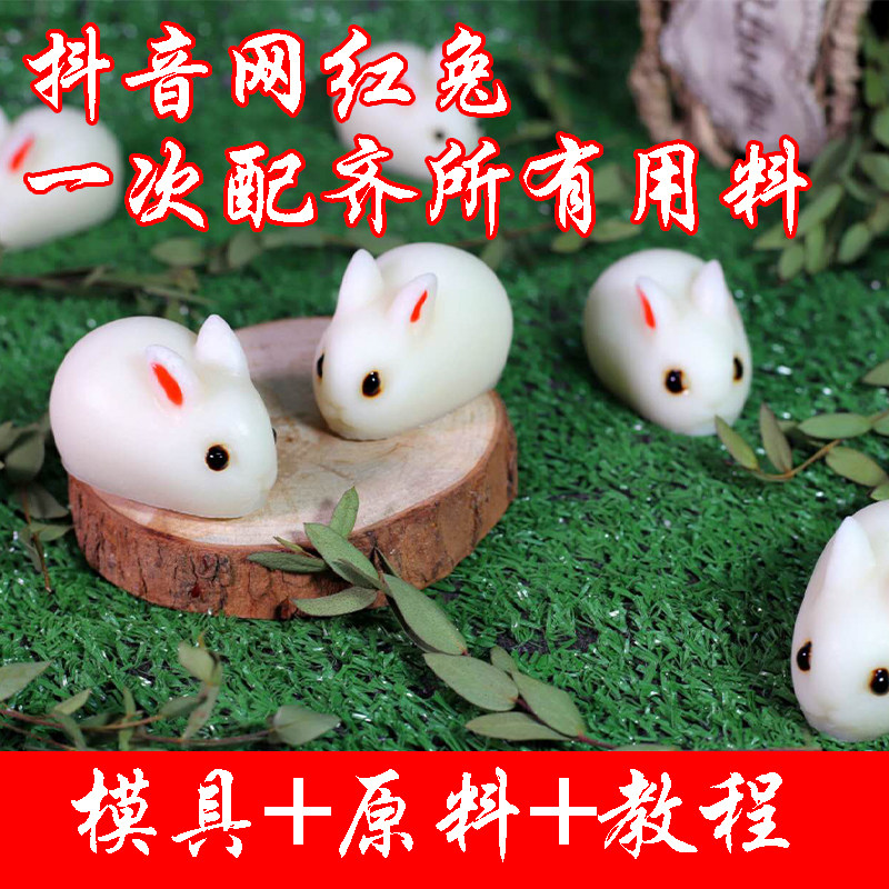 小白兔慕斯模具玉兔糕点心成型工具兔子果冻布丁硅胶磨具