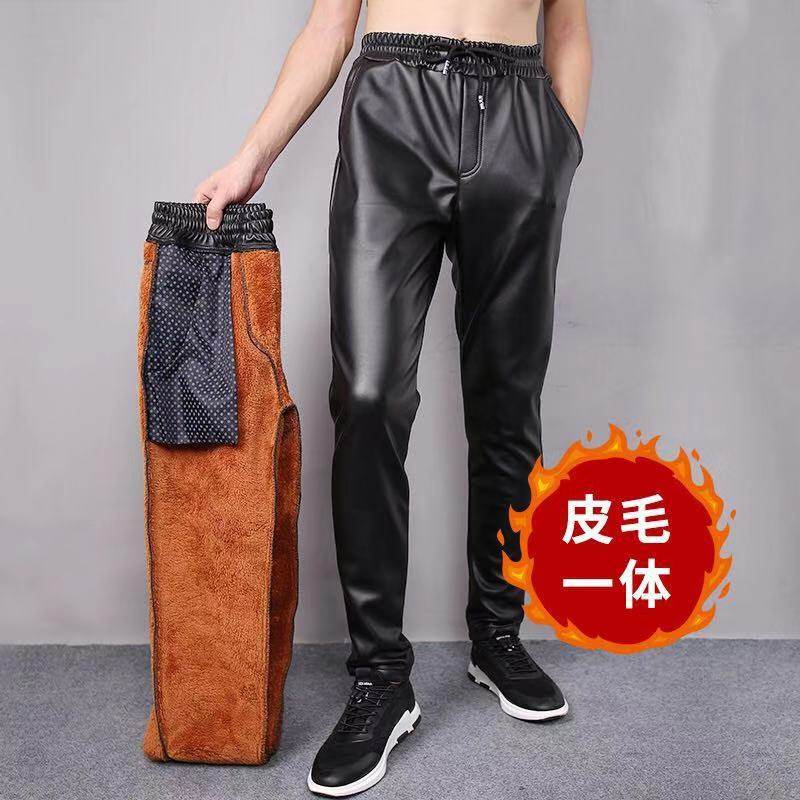 秋冬皮裤男加绒加厚防风防水摩托车骑行外卖保暖休闲皮毛一体皮裤,男装,皮裤,淘宝优惠券,粉丝福利购,淘宝优惠卷