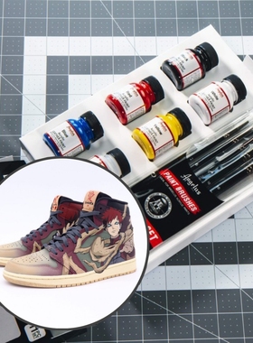 Angelus安格鲁斯球鞋定制颜料皮革漆手绘涂鸦DIYAJ空军一号