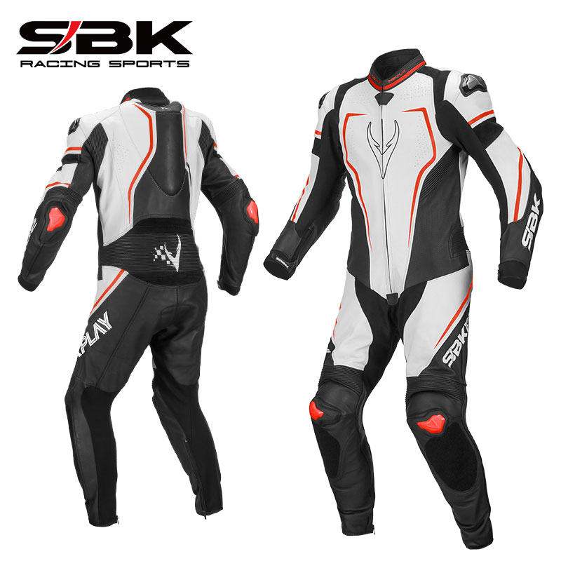 sbk连体皮衣赛道摩托车骑行服男