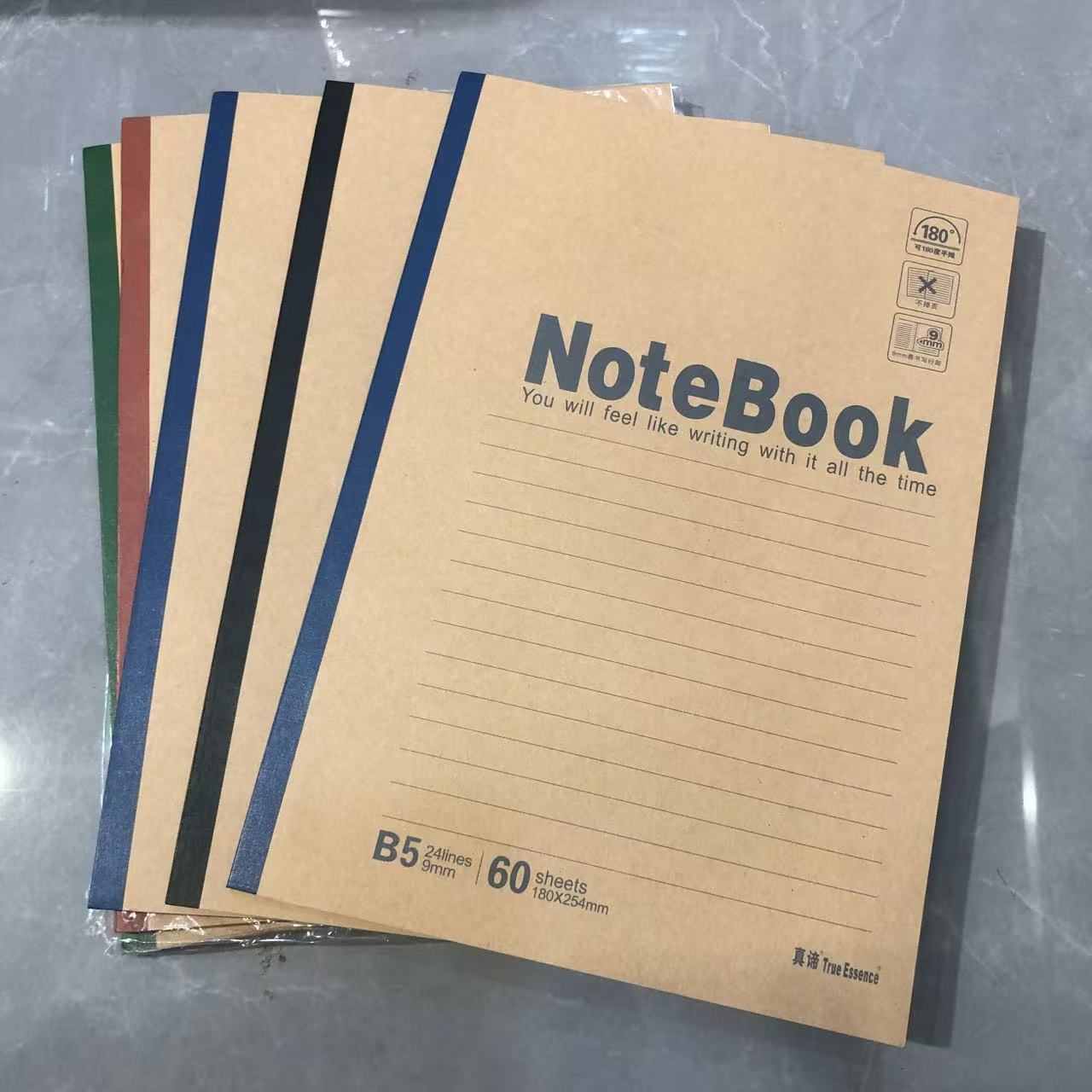 加厚软抄本B5牛皮纸笔记本简约学生课堂办公记事本会议记录本A5