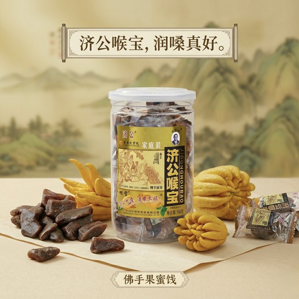 济公喉宝140g佛手果果干老香黄蜜饯果脯潮汕特产零食休闲小吃食品