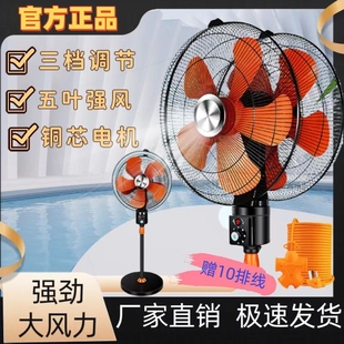 商用双头风扇360度旋转电风扇大工业家用强力落地扇排档饭店