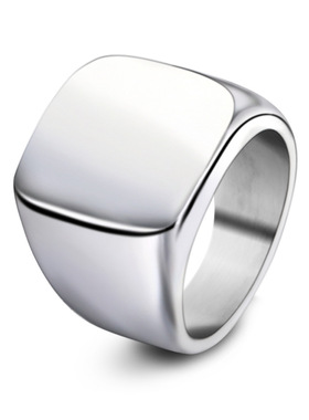 钛钢指环可激光304不锈钢简约光面19MM跨境欧美热卖戒指复古